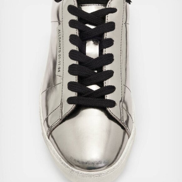 ALLSAINTS Women's Sheer Metallic Sneaker Mules missing lid - Picture 2 of 9